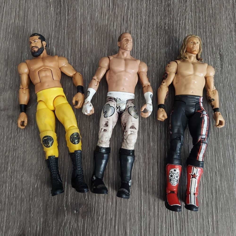 Set of 3 WWE Action Figures - Andrade, Shawn Michaels, Edge